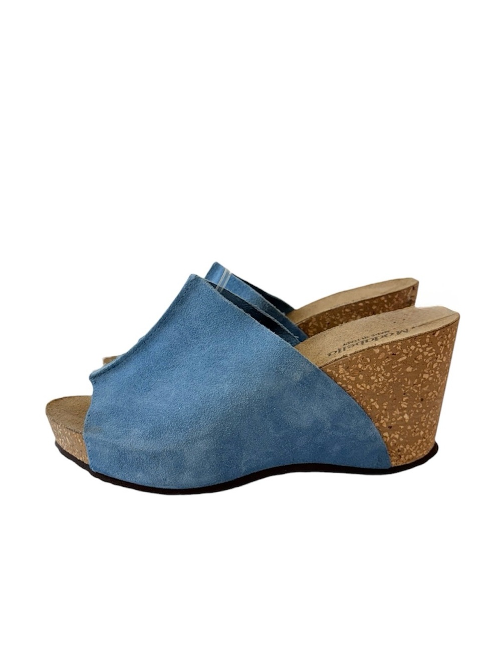 Modabella Cork Blue Suede Wedge Sandals